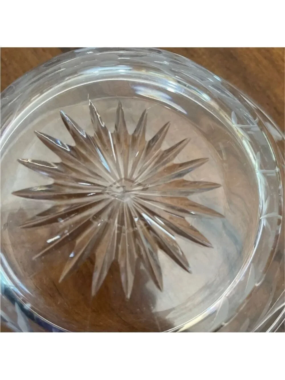 Heisey Antique etched glass custard bowls